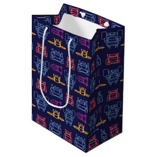 Sac Cadeau Moyen Motif d'arrière-plan Batwheel™ Neon