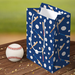Sac Cadeau Moyen Motif de baseball et de bats