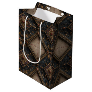 Sac Cadeau Moyen Motif de bois sculpté gothique (1)