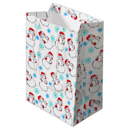 Sac Cadeau Moyen Motif de caricatures des motoneiges
