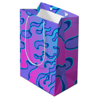 Sac Cadeau Moyen Motif de flamme néon japonaise orientale