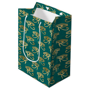 Sac Cadeau Moyen Motif de l'oeil d'or égyptien de Horus