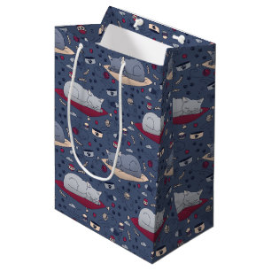 Sac Cadeau Moyen Motif de rêve de chats doux et confortable