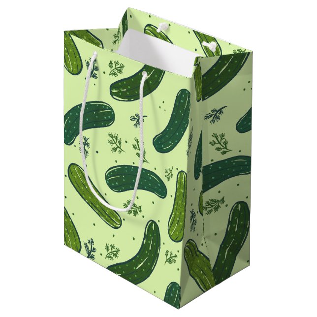 Sac Cadeau Moyen Motif de sélecteur de broche à main (Devant Angle)
