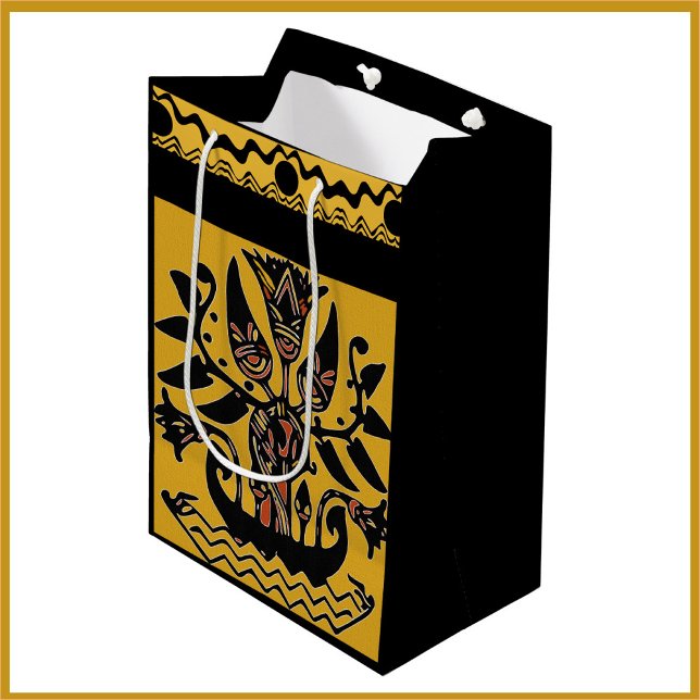 Sac Cadeau Moyen Motif de tatouage ethnique tribal (Créateur téléchargé)