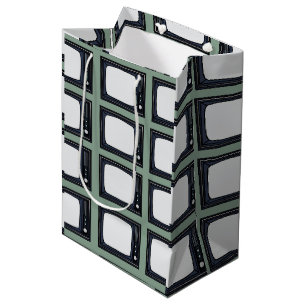 Sac Cadeau Moyen Motif de télévision classique rétro