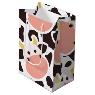 Sac Cadeau Moyen Motif de vache mûre