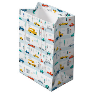 Sac Cadeau Moyen Motif de véhicule routier migre