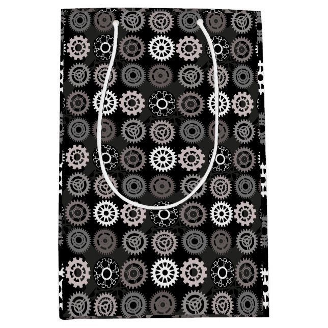 Sac Cadeau Moyen Motif de vélos 01x4.b v2 (Devant)
