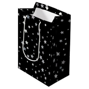 Sac Cadeau Moyen Motif des étoiles d'argent mignonnes Toute coule