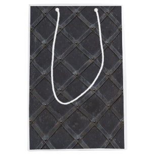 Sac Cadeau Moyen Motif diamant en fer métallique