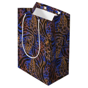 Sac Cadeau Moyen Motif d'impression Leopard et Zebra