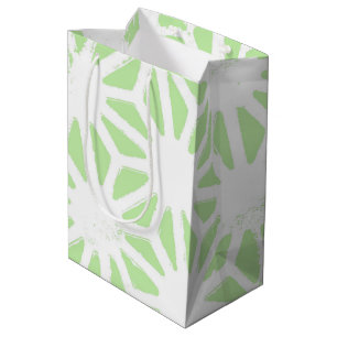 Sac Cadeau Moyen Motif géométrique vert pomme