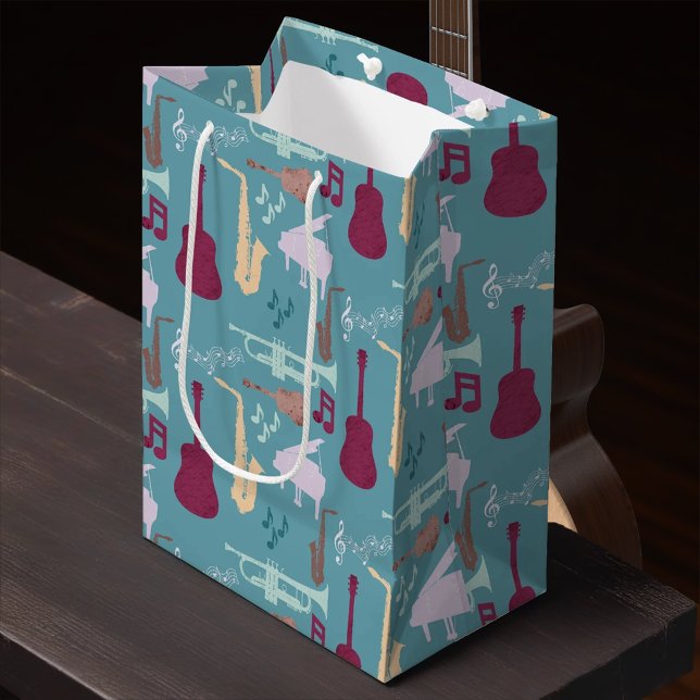 Sac Cadeau Moyen Motif Instruments de musique (Créateur téléchargé)