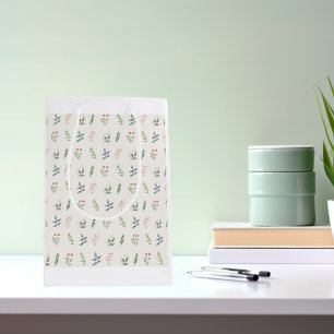 Sac Cadeau Moyen Motif Plante/botanique simple et élégant