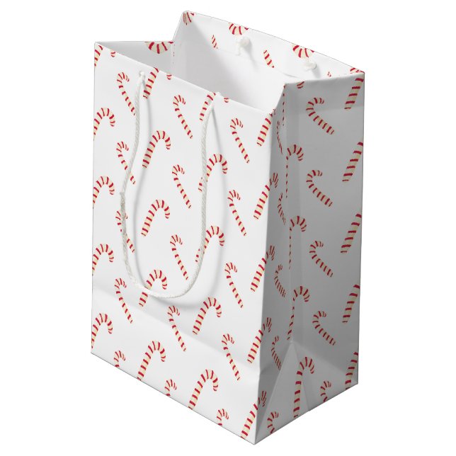 Sac Cadeau Moyen Motif sucre de canne (Dos Angle)