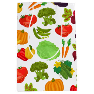 Sac Cadeau Moyen Motif végétal transparent