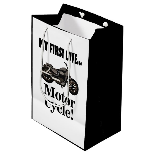 Sac Cadeau Moyen Motorcycle Biker Anniversaire Motorcycle (Devant Angle)