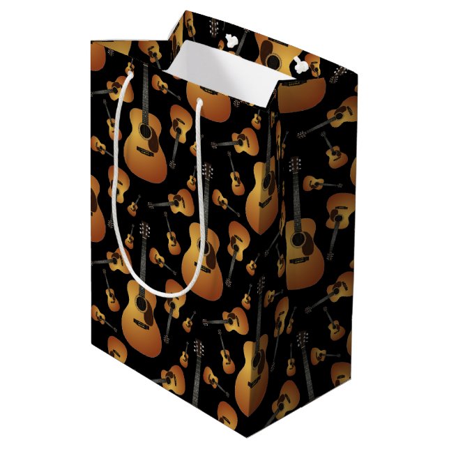 Sac Cadeau Moyen Musicien de guitare acoustique professeur de musiq (Dos Angle)