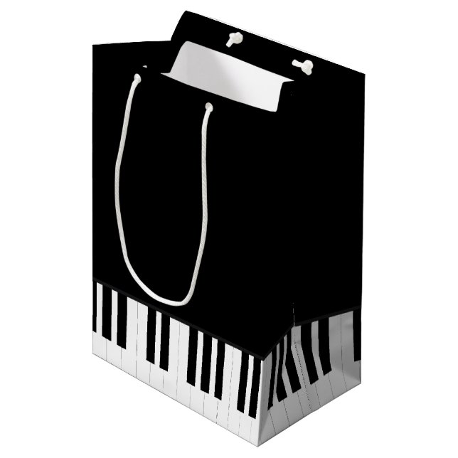 SAC CADEAU MOYEN MUSIQUE DE PIANO (Devant Angle)
