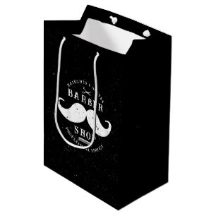 Sac Cadeau Moyen Mustache Barber Shop Barbershop Shopping