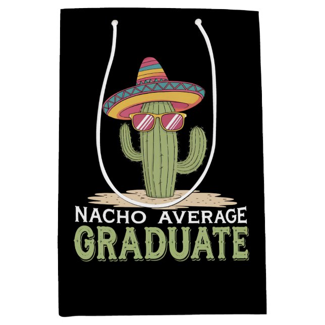 Sac Cadeau Moyen Nacho Moyenne Graduate Cactus Graduation Mexicaine (Devant)