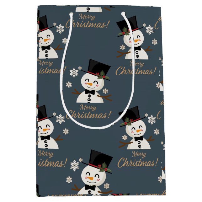 Sac Cadeau Moyen Neige (Devant)