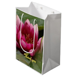 Sac Cadeau Moyen Nénuphar rose
