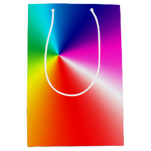 Sac Cadeau Moyen Neon Rainbow Spectrum Abstrait