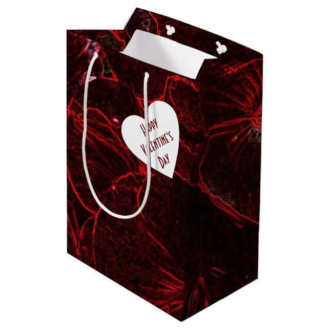 Sac Cadeau Moyen Neon Red Violas Medium Gift Bag (Dos Angle)