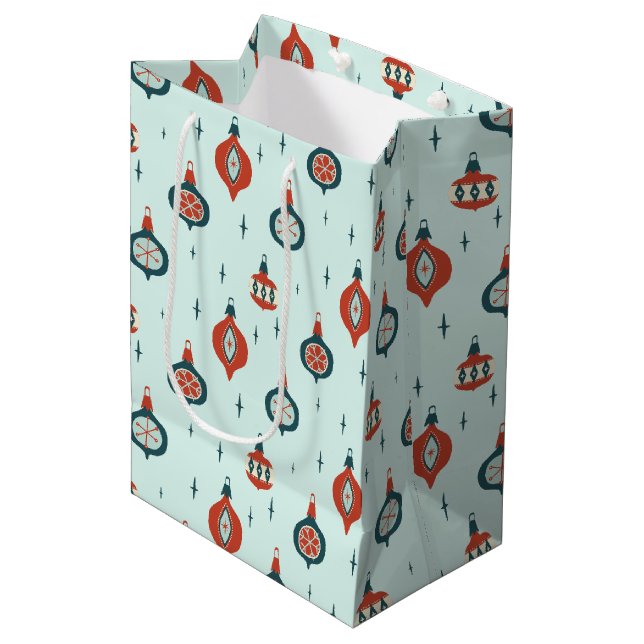 Sac Cadeau Moyen Noël atomique du milieu du siècle (Devant Angle)