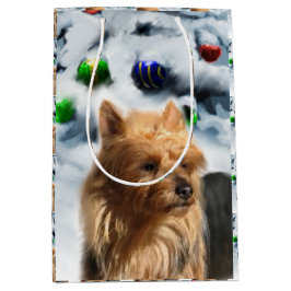 Sac Cadeau Moyen Noël australien Terrier