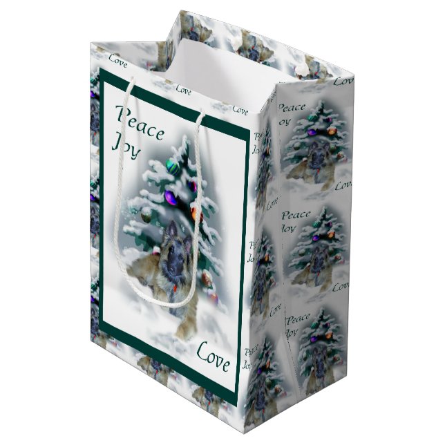 Sac Cadeau Moyen Noël belge Tervuren (Devant Angle)