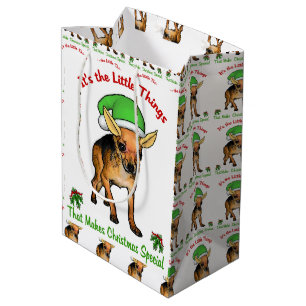 Sac Cadeau Moyen Noël d'amants de chiwawa