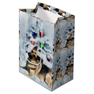 Sac Cadeau Moyen Noël de berger allemand