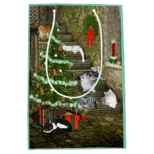 Sac Cadeau Moyen Noël de chat de Kitty