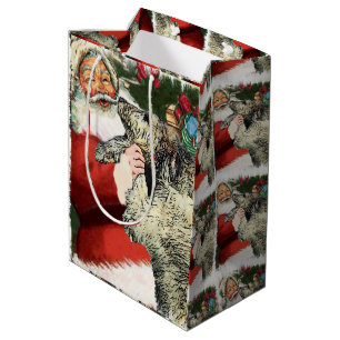Sac Cadeau Moyen Noël de chien-loup irlandais