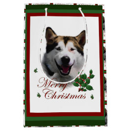 Sac Cadeau Moyen Noël de Malamute en Alaska