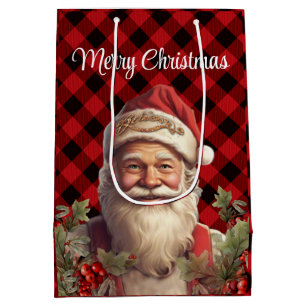 Sac Cadeau Moyen Noël du Père Noël Saint Nicolas