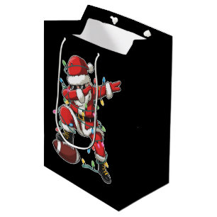 Sac Cadeau Moyen Noël Santa Dabbing Footballeur Xmas Football 
