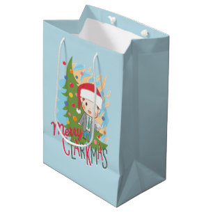 Sac Cadeau Moyen Noël vacances Joyeux Clarkmas