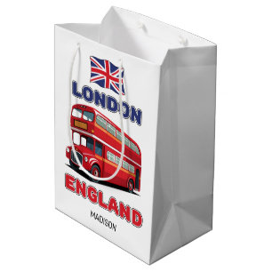 Sac Cadeau Moyen Nom personnalisé Londres Angleterre