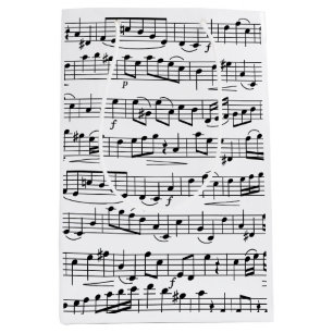 Sac Cadeau Moyen Notes de musique feuille