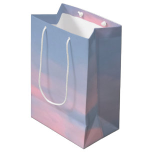 Sac Cadeau Moyen Nuages roses personnalisables