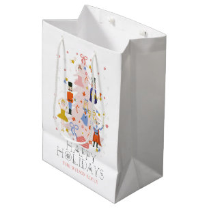 Sac Cadeau Moyen Nutacker Pink Christmas Tree Holiday