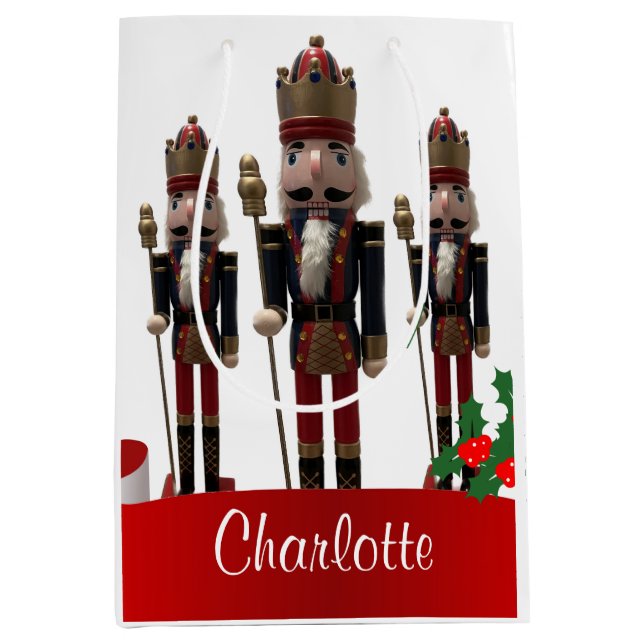 Sac Cadeau Moyen Nutcracker King Christmas (Devant)