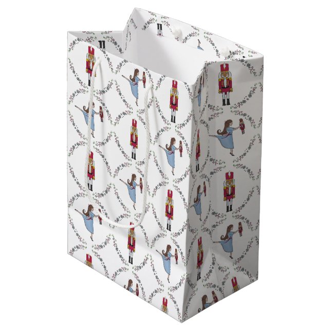 Sac Cadeau Moyen Nutcracker Suite Ballet classique Noël (Devant Angle)