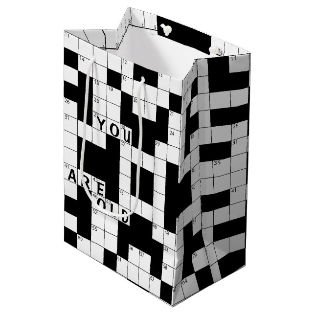 Sac Cadeau Moyen Obtenir l'Ancien Mot-Mot-Mot-Mot-Mot (Devant Angle)