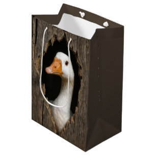 Sac Cadeau Moyen Oie blanche d'anniversaire de Pékin