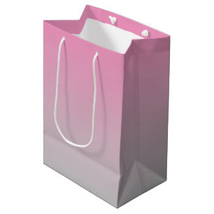 Sac Cadeau Moyen Ombre rose et gris
